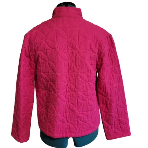 Jerry David pink women's size medium quilted toggle closure light jacket - Picture 2 of 11